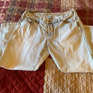 Silver Jeans-  striped wide leg capri- size 33